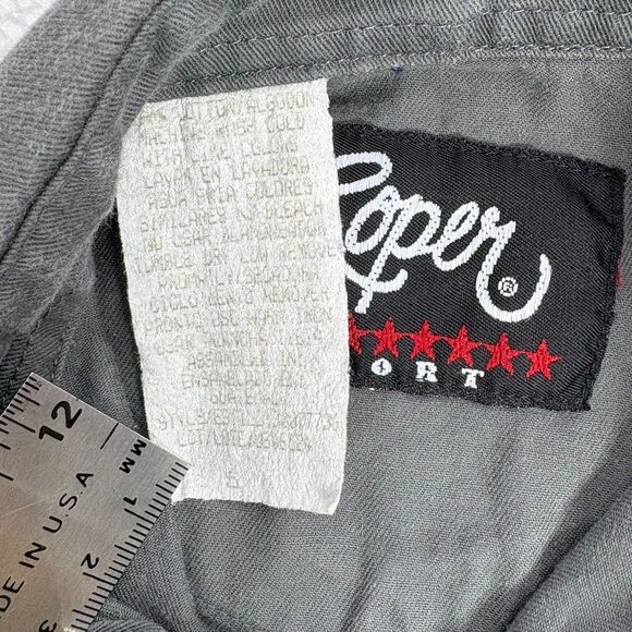 Roper Sport Vintage Western Rodeo Gray Black Pearl Button Down Long Sleeve Kids5 - Picture 7 of 10